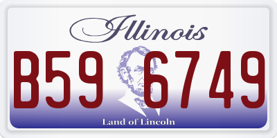 IL license plate B596749