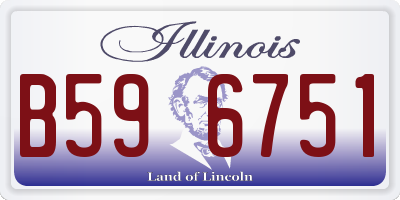 IL license plate B596751