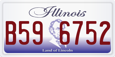 IL license plate B596752