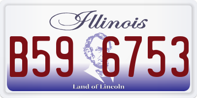 IL license plate B596753