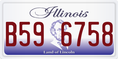 IL license plate B596758