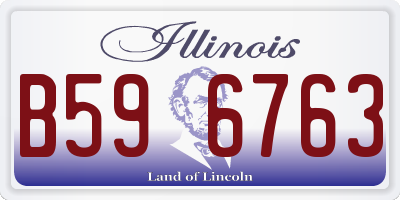 IL license plate B596763