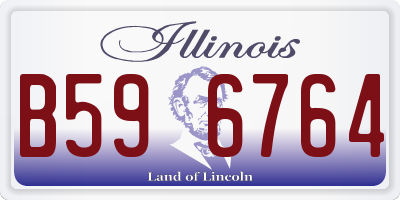 IL license plate B596764