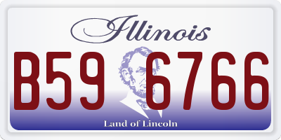 IL license plate B596766