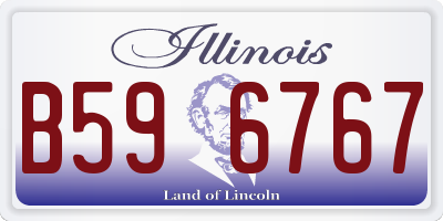 IL license plate B596767