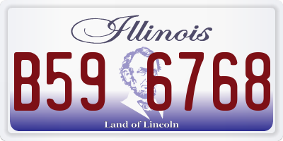 IL license plate B596768
