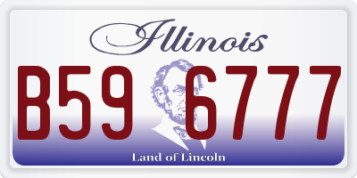 IL license plate B596777