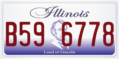 IL license plate B596778