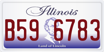 IL license plate B596783