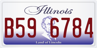 IL license plate B596784