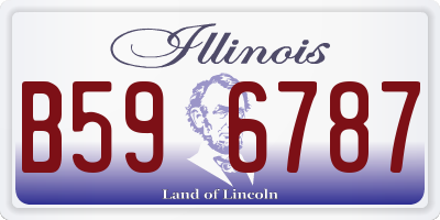 IL license plate B596787