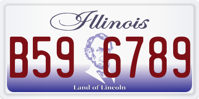 IL license plate B596789