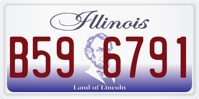 IL license plate B596791