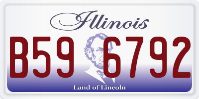 IL license plate B596792