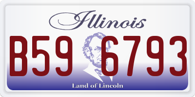 IL license plate B596793