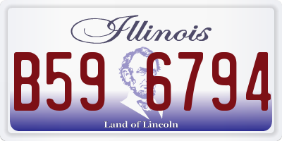 IL license plate B596794