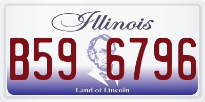 IL license plate B596796