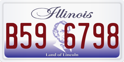 IL license plate B596798
