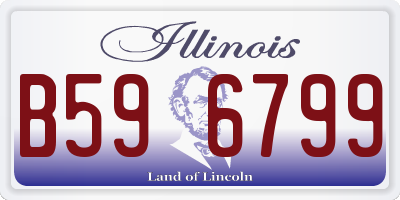 IL license plate B596799