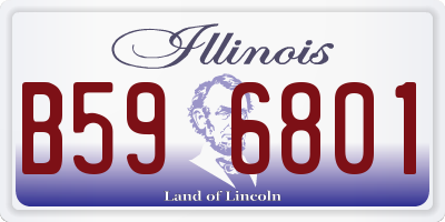 IL license plate B596801