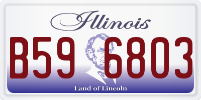 IL license plate B596803