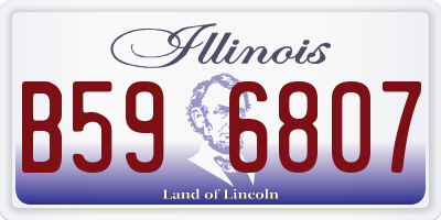 IL license plate B596807