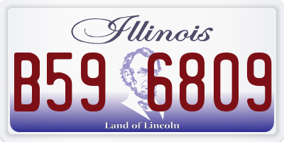 IL license plate B596809