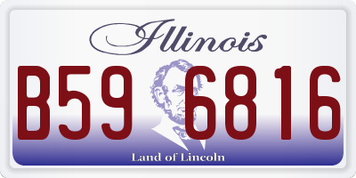 IL license plate B596816
