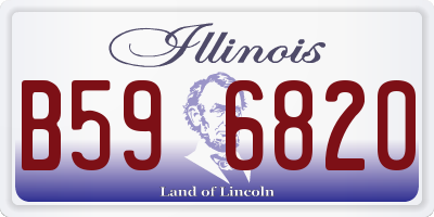 IL license plate B596820