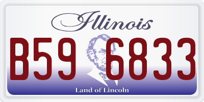 IL license plate B596833