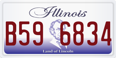 IL license plate B596834