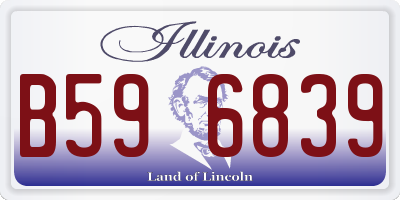 IL license plate B596839