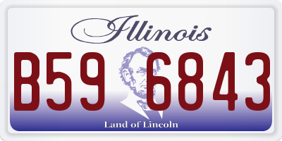 IL license plate B596843