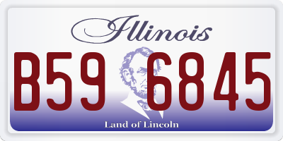 IL license plate B596845