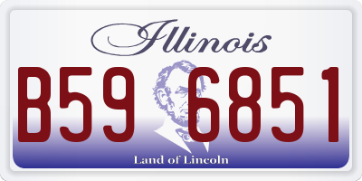 IL license plate B596851
