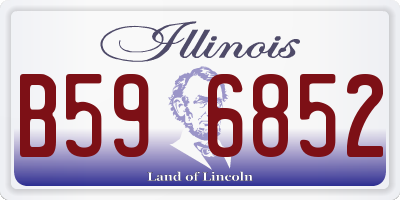 IL license plate B596852
