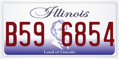 IL license plate B596854