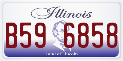 IL license plate B596858