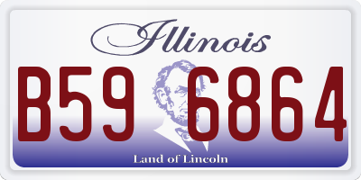 IL license plate B596864