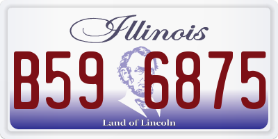 IL license plate B596875