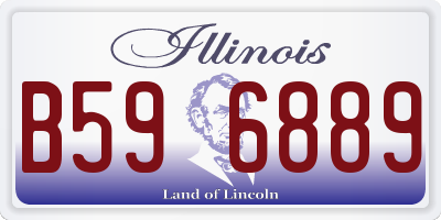 IL license plate B596889