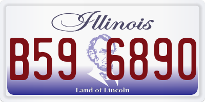 IL license plate B596890
