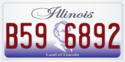 IL license plate B596892