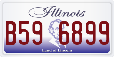 IL license plate B596899