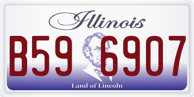 IL license plate B596907