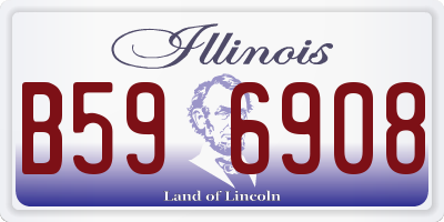 IL license plate B596908