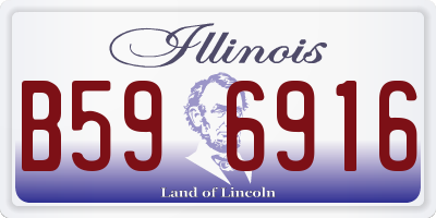 IL license plate B596916