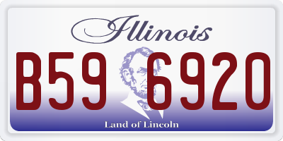 IL license plate B596920