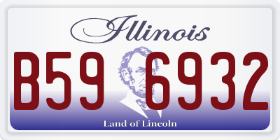 IL license plate B596932