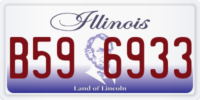 IL license plate B596933